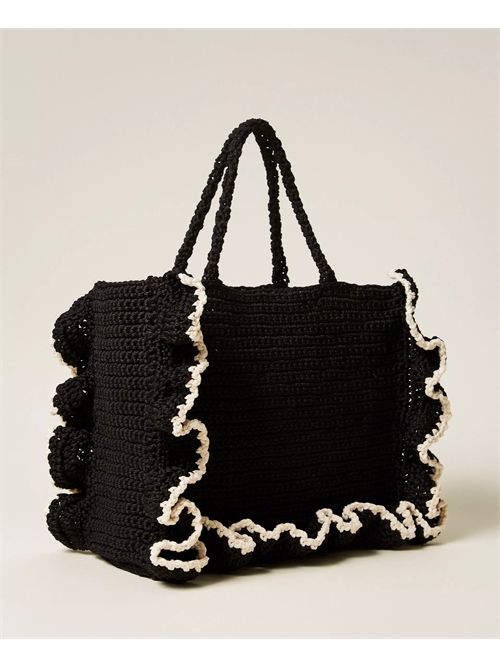 Borsa shopper crochet con balze TWINSET | TD8290/06571